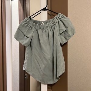 Olive Off the Shoulder Top